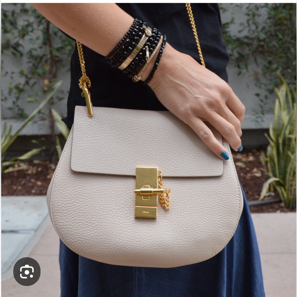 Chloé Drew Chain Pochette Bag (not mini), Beige and Black, EUC - Picture 15 of 15